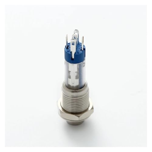 Interrupteur Bouton-Poussoir Étanche Inox 10mm Latching 12V Haute Résistance - 2