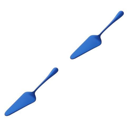 PRETYZOOM 2 Pièces pelle à pâtisserie serveur de pizza pelle à gâteau dentelée coupe fromage couteau fromage outil rompre à gâteau en acier inoxydable à gâteau de mariage Blue