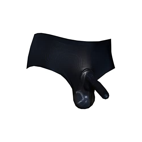 LESOYA Men's Ice Silk Underwear Low Rise Boxer Briefs See Through Sheer Breathable Panties with Sheath Pouch4