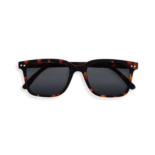 Lunettes de soleil unisexes forme L de couleur tortue pour terrasse et plage