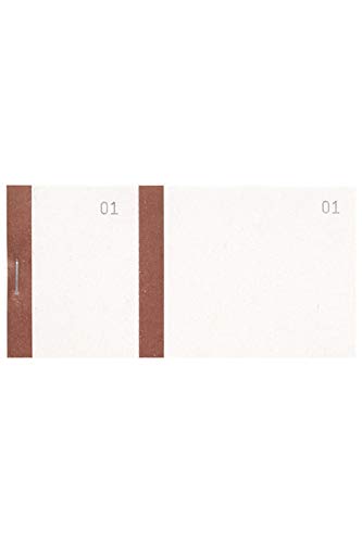 Blocs vendeurs 6,6x13,5cm Double numerotage Bande Couleur 100 feuillets, Greyish Brown, Carton x50
