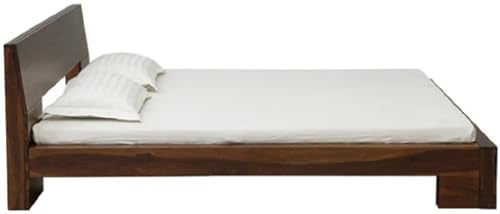 Image of King Bed Solid Sheesham Wood for Bedroom Delivery Condition-DIY(Do-It-Yourself) Solid Wood King Bed (Finish Color - Dark Walnut Finish, Delivery Condition - DIY(Do-It-Yourself))