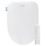 Lxlu Bidet Toilet Seat, Electric Heated Toilet Seat Elongated with Instant Warm Water & Dryer, Rear and Feminine Washing, Self-Clean Nozzle, Slow Close Lid, Wireless Remote,Night Light