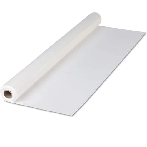 Zalcoon Jumbo Sufra Roll | Table Cover Sheet | Bio-Degradable HDPE Table Cover |100 X 130CM 50 Sheets (White)