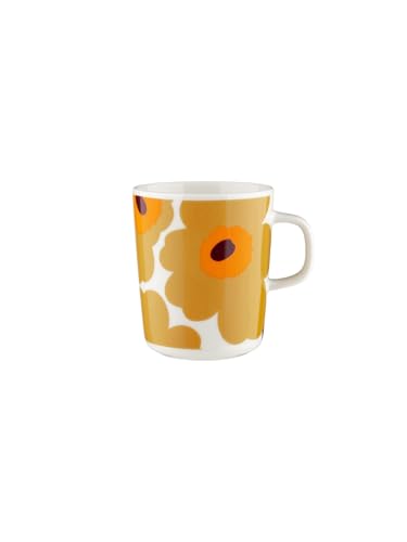 [マリメッコ] Unikko マグカップ 250ml レディース 52_1_52259475217 F ホワイト×キャラメル×オレンジ