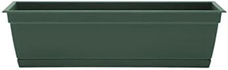 BBQPlus 24 in. Dayton Plastic Ocean Series Window Box, Turtle Green