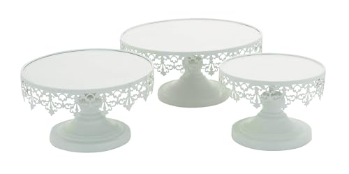Deco 79 Vintage Metal Round Cake Stand, Set of 3 13