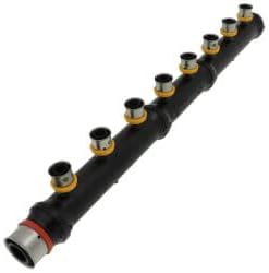 1" x 1/2" PEX Press Plastic Closed Manifold (8 Outlets)