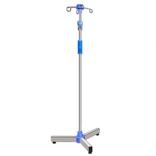 Support de perfusion portable en acier inoxydable réglable avec 4 crochets