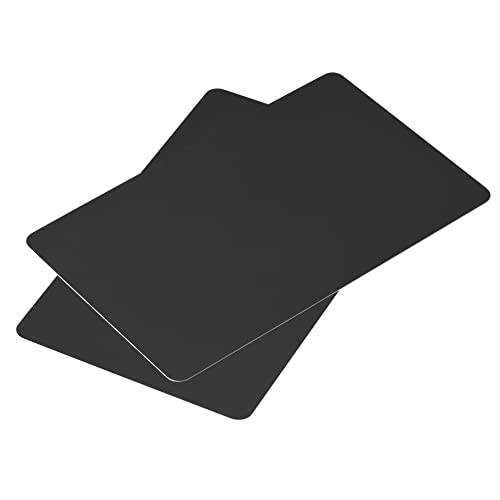 sourcing map Blanco PVC Tarjetas Negro Plástico Tarjeta 14mil para ID Impresora, Gráfico Calidad, Paquete de 50