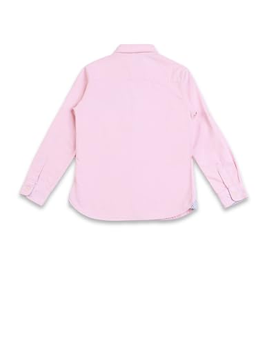 Image of U.S. Polo ASSN. Solid Cotton Shirt for Boys - Spread Collar, Long Sleeves, Regular Fit Shirt for Kids