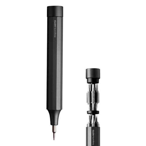 HOTO 24 in 1 Mini Screwdriver Set, Eyeglass Repair Kit, Slate Grey | Magnetic Torx Bit Set, EDC Pen Screwdriver for Electronics, Watches, Phones, Laptops, Cameras, Gadgets for Men