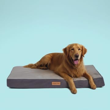 PUPPY PAW Orthopedic Memory Foam Dog Bed for Extra Large Dogs, Waterproof Lining and Non-Slip Bottom, Removable and Machine Washable Cover (41" x 29", Up to 100LBs)