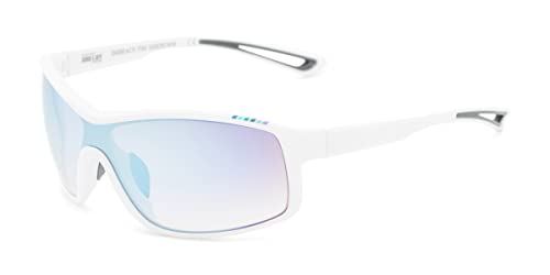 Foster Grant Sun Luv Embrace The Unknown Shield Sunglasses, Matte White, 55mm