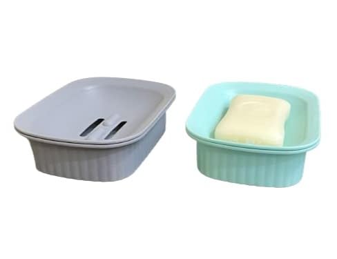 CSM Soap Case Soap Stand Soap Holder Soap Dish for Bathroom (Pack of 2 Pcs)(Blue, Grey) (B0B12CF2PP) Amazon Price History, Amazon Price Tracker