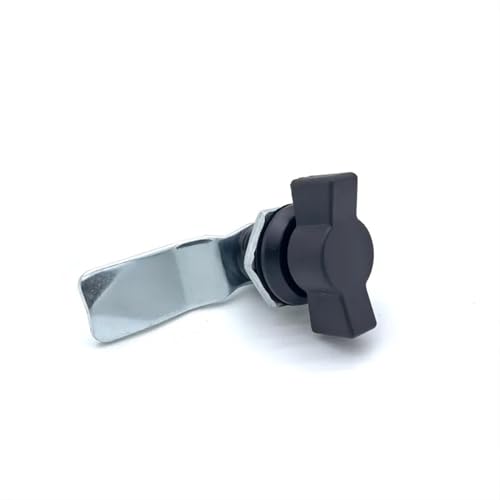 Zinc Alloy T-Shaped Handle Lock Tongue Lock Rotary Circular Lock MS714 Toolbox Black Equipment Box Lock Distribution Box Lock 1Pcs(Height 28mm-Zinc-H0)