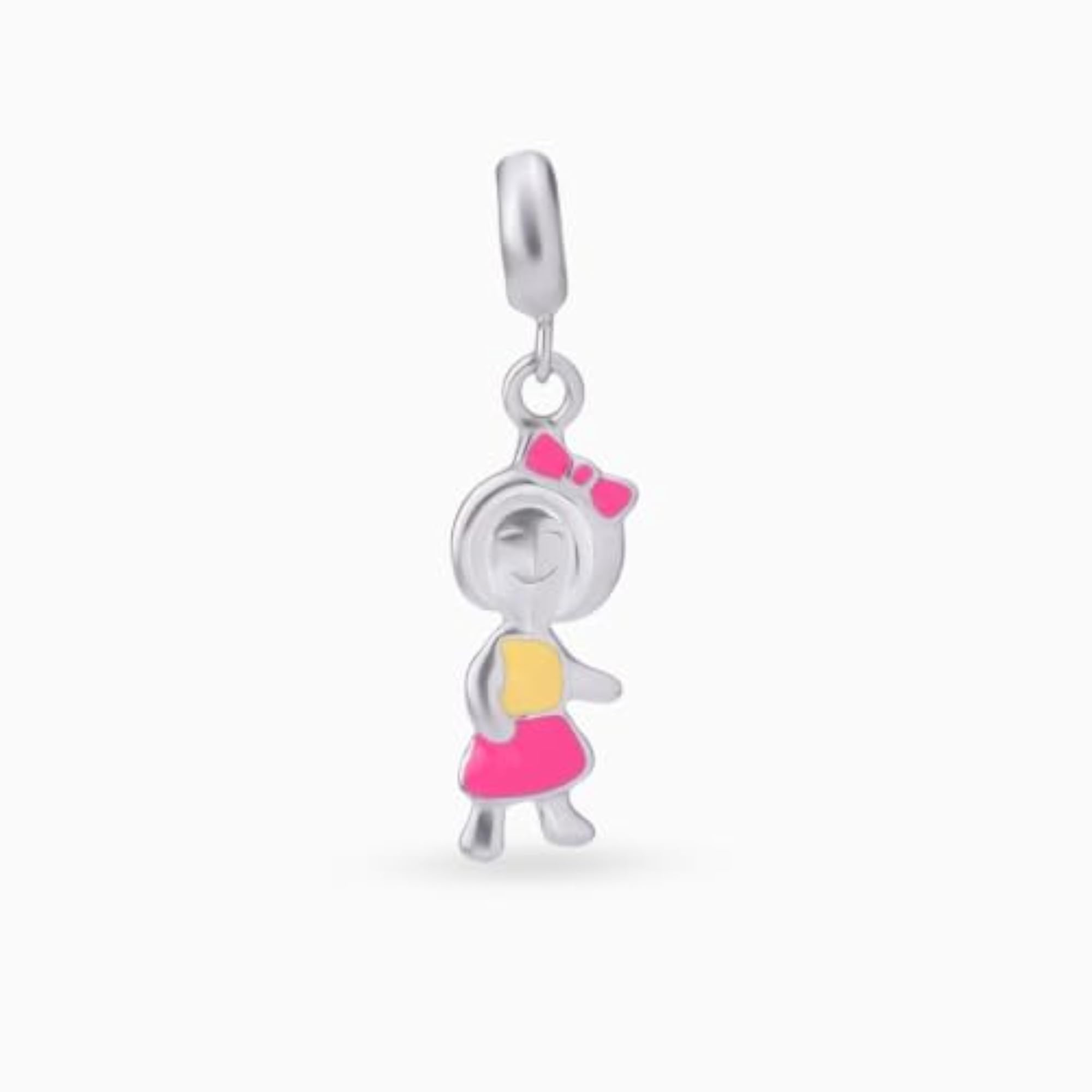 925 Sterling Silver Little Girl Charm for Kids
