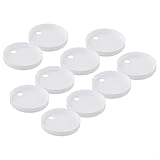 Gdfnmogo WC-Sitz-Schraubenabdeckungen, weiße Kunststoffkappen, dekorative Kappen, wasserdicht, rostfrei, Scharnierabdeckungen für Badezimmer, WC-Sitzschrauben, 50 mm, 60 mm, 65 mm, verschiedene Größen