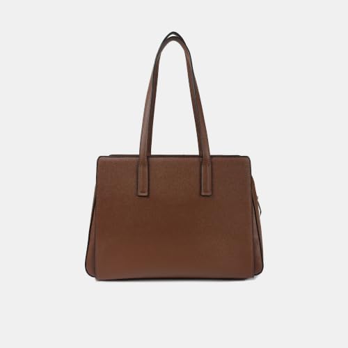 Image of Accessorize London Women's Brown Triple Compartment Lexi Shoulder Bag office use I tote bag for woman I Tote handbags for women I Tote stylish I shoulder bag