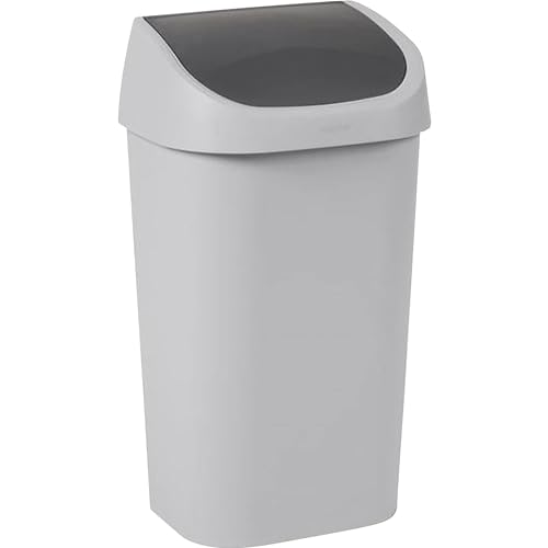 Curver VB 772969 Mistral Abfalleimer 50 L Schaukel, Plastik, grau