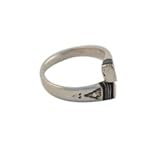 argent bijoucolor - Bague Touareg en argent et bois d\'ébène fabrication artisanale - niger120-45-cis - 51