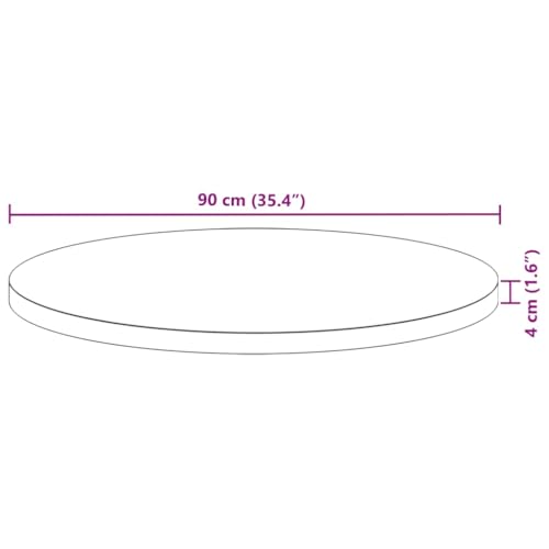 Mesa redonda de acacia de 90 x 4 cm para renovar tu comedor 3