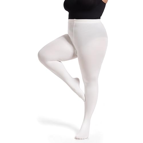 Image of Frola Plus Size Fleece Lined Tights Women Winter Warm Thermal Tights, 11+ Colors High Waisted Opaque Pantyhose