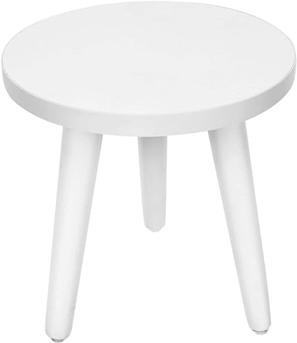 Image of WOOYNEX WOODEN Multifunctional Plant Stand - Modern Home Decor, Wood Planter Holder for Flower Pots, For Living Room Bedroom Balcony Indoor and Outdoor - Kids Stool-(White-a)