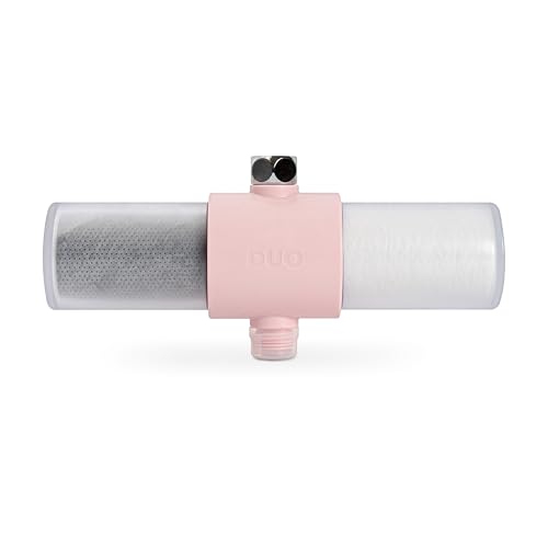 Weddell Duo Shower Filter – NSF Certified Shower Filter for Chlorine Reduction, Lead-Free, Easy Installation, Award-Winning Filter for Healthier Hair & Skin (Pink)
