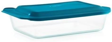 Miniatura 7 de Pyrex Plato para hornear de vidrio profundo de 9 x 13 pulgadas con tapa, cazuela profunda, recipiente de alimentos de vidrio, apto para horno,