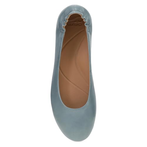 Dansko Mollie Slip-On Ballerina Flats for Women – Built-in Wedge with Arch Support – Versatile Casual to Dressy Footwear – Lightweight Rubber Outsole Denim 9-9.5 M US2