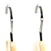 TOPIA HANGER Set of 6 Luxury Natural Wooden Coat Hangers, Premium Wood Suit Hangers, Glossy Finish with Extra-Wide Shoulder, Thicker Chrome Hooks & Anti-Slip Bar CT02N