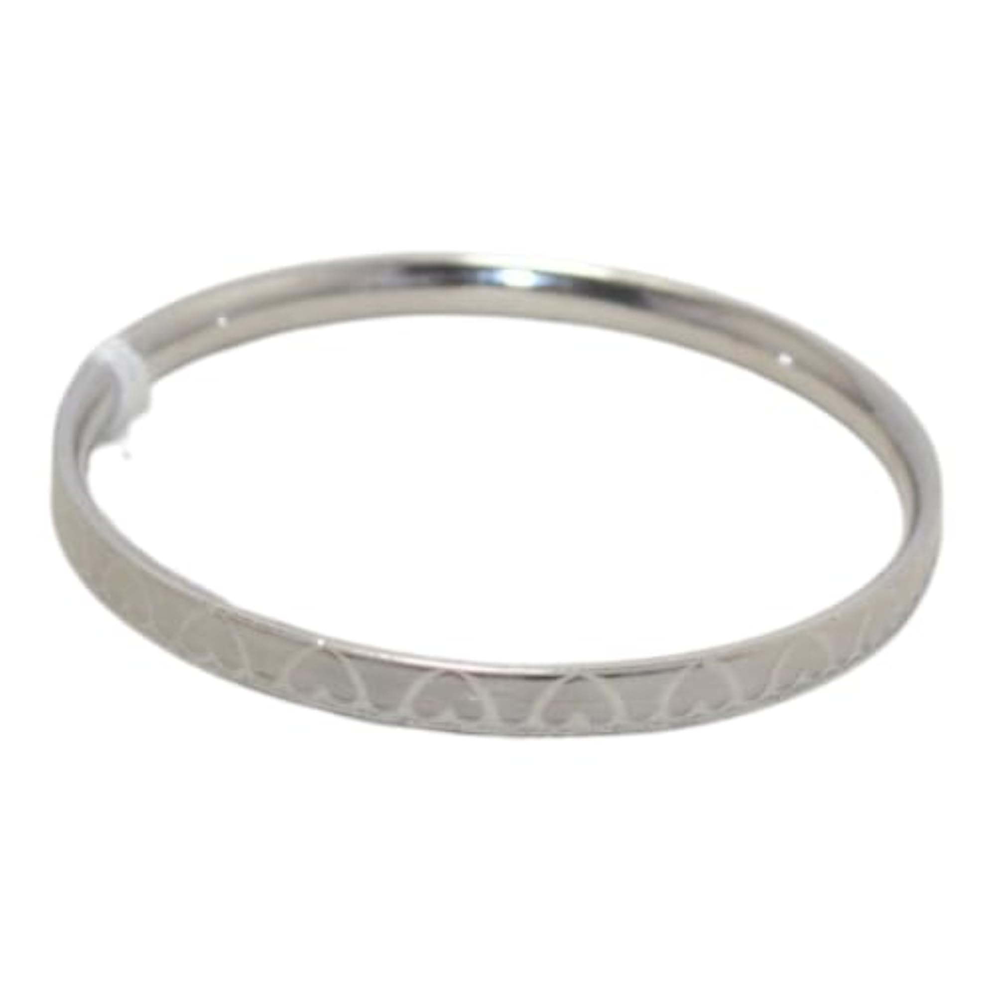 925 Sterling Silver Bangles with Heart Chillai Work, M0179