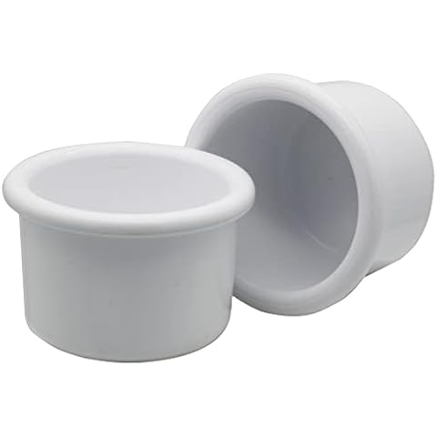 A&H Tool & Die Crock-Style White Plastic Bird Dish 8 oz (2 Pack) Cover