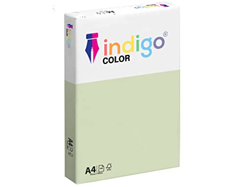 Indigo Color Paper A4 80 GSM Multifuctional Coloured Copier Paper 1 Ream 500 Sheets (Pastel Light Green)