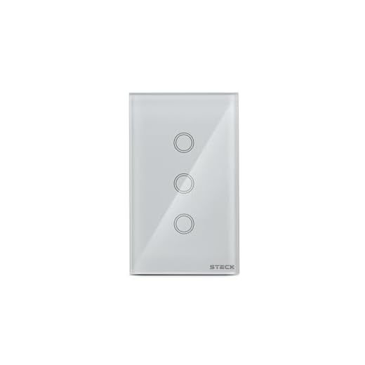 Steck, Interruptor Inteligente 4×2”, Touch Wi-Fi Steck Ambiente Conectado, 3 Módulos, Bivolt, Branco