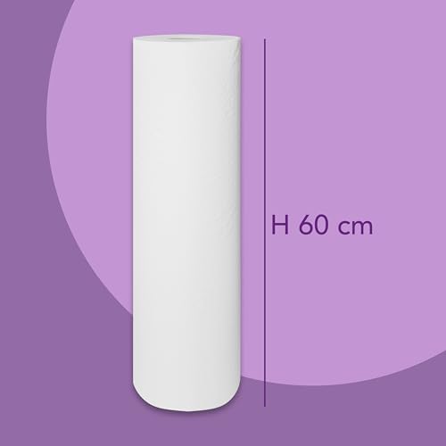 LUNEDA 12 medizinische Bettlaken für Kinderbetten – für Kosmetikerinnen, Ärzte, Massageliegen, Physiotherapeuten, weich, professionelle Rolle, Einweg, Made in Italy, aus doppeltem Zellulosepapier