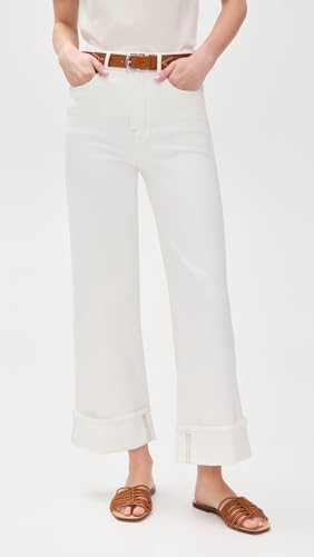Good Skate Wide Cropped Jeans in Cloud White by good american2