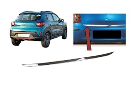 Auto C Silver Chrome Dicky Patti/Crome Garnish for Boot/Diggi Patti Compatible for Renault Kwid Which Enhance Back Look for Kwid