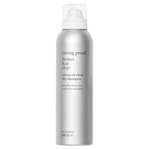 Living Proof Perfect Hair Day Advanced Clean Dry Shampoo | Trockenshampoo absorbiert Öle, Fette und Schweiß für Frische, Glanz und Geschmeidigkeit | Cruelty Free, ohne Silikone, Parabene, Talk | 198ml