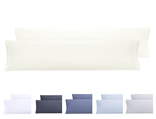 Todocama Pair of Pillow Cases Extra Soft Hypoallergenic Beige 120x40cm