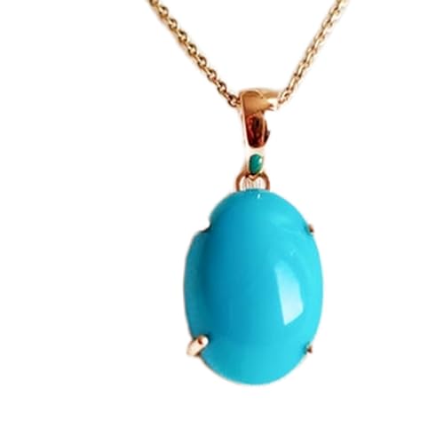 Pendentif en turquoise d'Arizona véritable contre le stress avec chaîne