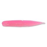 Savage Gear NED Dragontail Slug Fishing Bait, 3 in, Clear Pink, Realistic Contours, Colors and Movement, Toughtec Construction, Scent Infused, Hyper-Ribbed Body