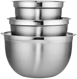 FineDine Stainless Steel Mixing Bowls with Lids - Martinique