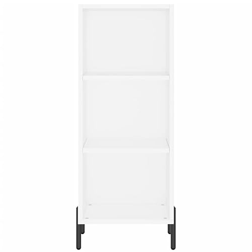 Gecheer Kitchen Cabinet Modern Kitchen Storage Cupboard Bathroom Living Room Kitchen Storage Unit White 34.5x34x180 cm Engineered Wood Type12 - Image 6