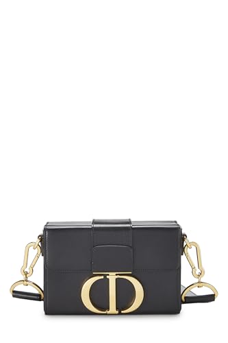 Dior, Pre-Loved Black Calfskin 30 Montaigne Box Bag, Black