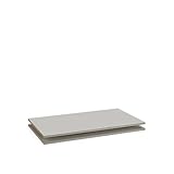 Rauch Möbel ZUBEHÖR, Einlegeböden, 2er-Set, für Drehtürenschränke von Rauch mit Einer Elementbreite von 93 cm, Farbe Texline Leinenoptik, Maße 90x1,6x45cm
