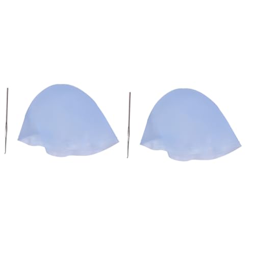 Angoily 2 Piezas gorro para teñir el cabello tapa para colorear glaseado sombrero Gorro para mechas con gancho gorro de peluquería tapa de silicona espesar herramienta gorra de pelo