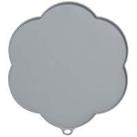 Catit Silikonmatte in Blumenform, wasserdichte Unterlage für Trinkbrunnen, 30cm, grau, 1 Stück (1er Pack)