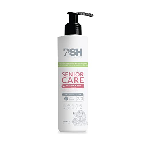 PSH Senior Care Conditioner - Acondicionador para Perros y Gatos Mayores - Neutraliza Olores y Hidrata Profundamente - Cuidado Especial para Mantos Envejecidos y Pieles Sensibles - 300 ml